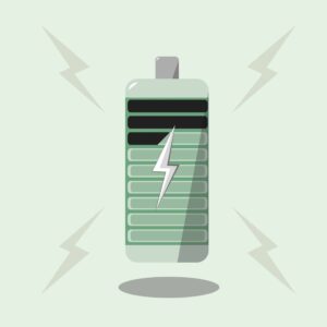Fully charged battery icon with lightning bolt symbol for Arizona commercial EV charging stations.