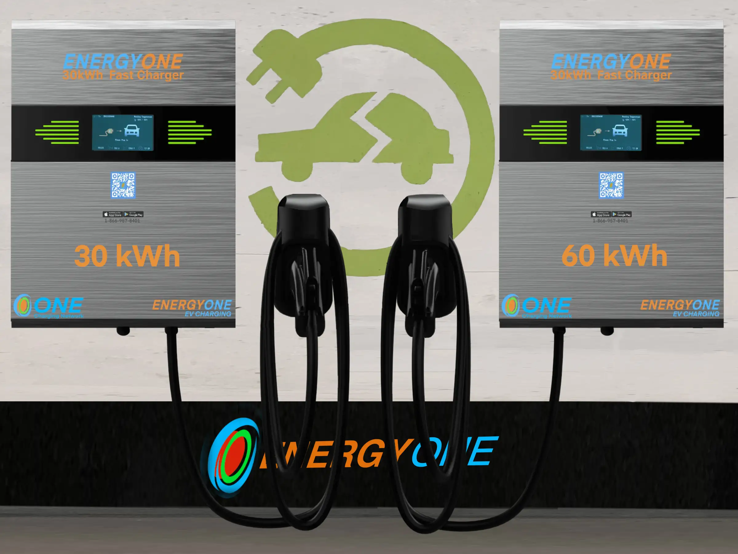 EV Charging stations with 30 kwh and 60 kwh options by energyone.